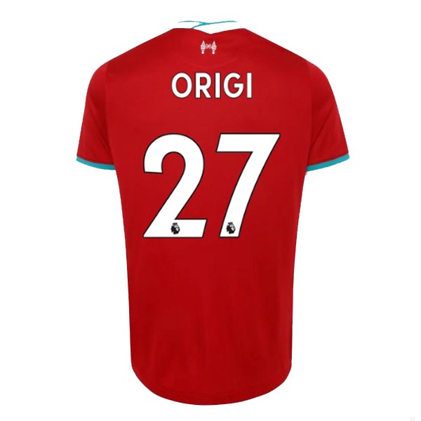 Camiseta Liverpool NO.27 Origi 1ª 2020 2021 Rojo